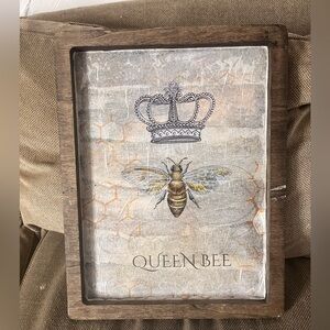Queen Bee Wall Art with Crown